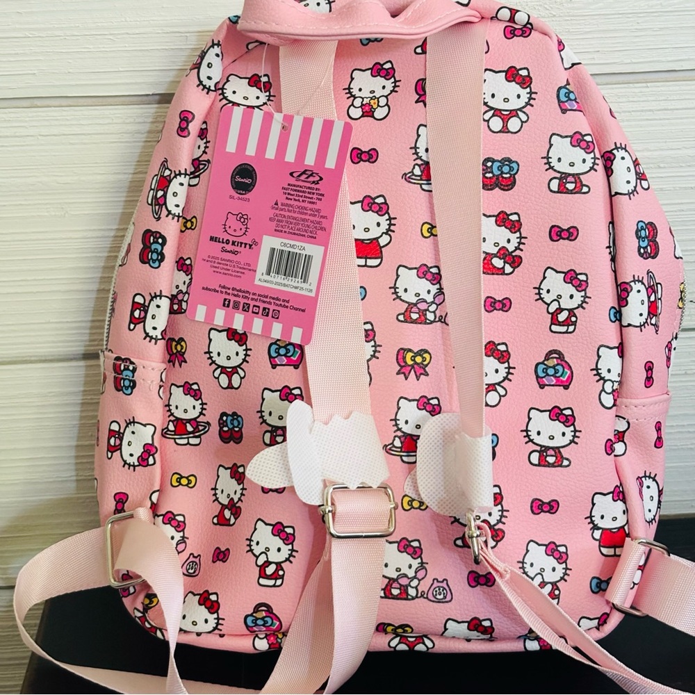 Hello Kitty Sanrio Kawaii Pink Mini Backpack Purse Diaper Bag NEW Trending - Picture 4 of 12